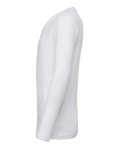 BELLA + CANVAS Unisex Long Sleeve V-Neck Tee 3425 #color_White