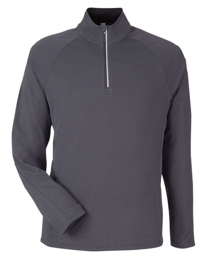 CORE365 Men's Origin Performance Pique Quarter-Zip Pullover CE418 #color_Carbon/ Black