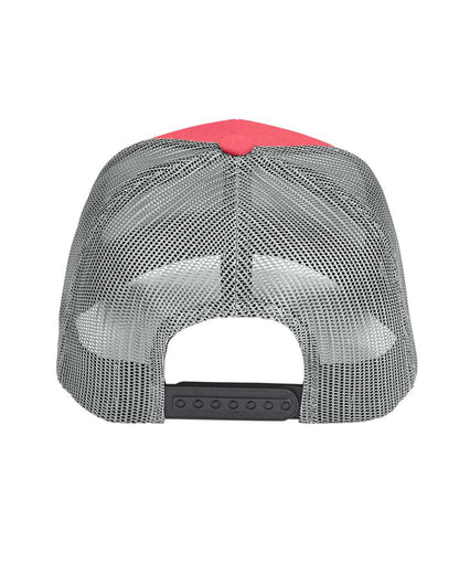 Team 365 Youth Zone Sonic Heather Trucker Cap TT802Y #color_Sport Red Heather/ Sport Graphite