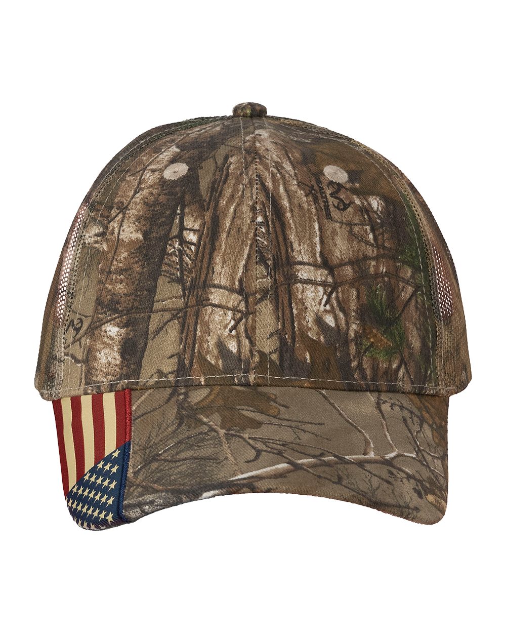Kati Camo Woven USA Flag Mesh Cap LC350M