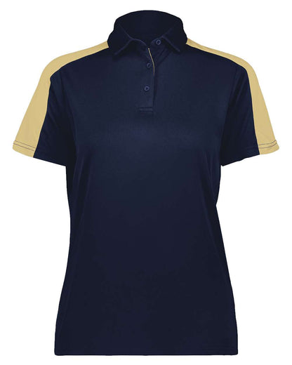 Augusta Sportswear Women's Two-Tone Vital Polo 5029 #color_Navy/ Vegas Gold