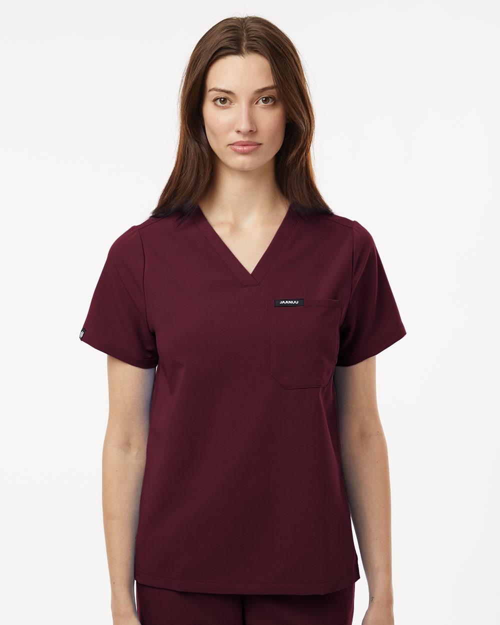 Jaanuu Women's Rhena Essential 1-Pocket Scrub V-Neck Top W10001