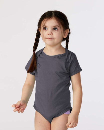 Rabbit Skins Infant Fine Jersey Bodysuit 4424 #colormdl_Slate