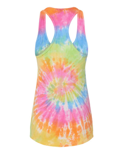 Colortone Women's Tie-Dyed Racerback Tank Top 3400 #color_Eternity