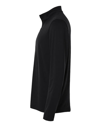 Adidas Men's Textured Stripe Quarter-Zip Pullover A708 #color_Black