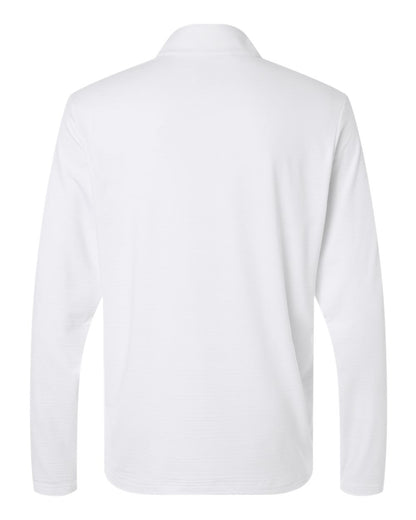 Adidas Men's Textured Stripe Quarter-Zip Pullover A708 #color_White
