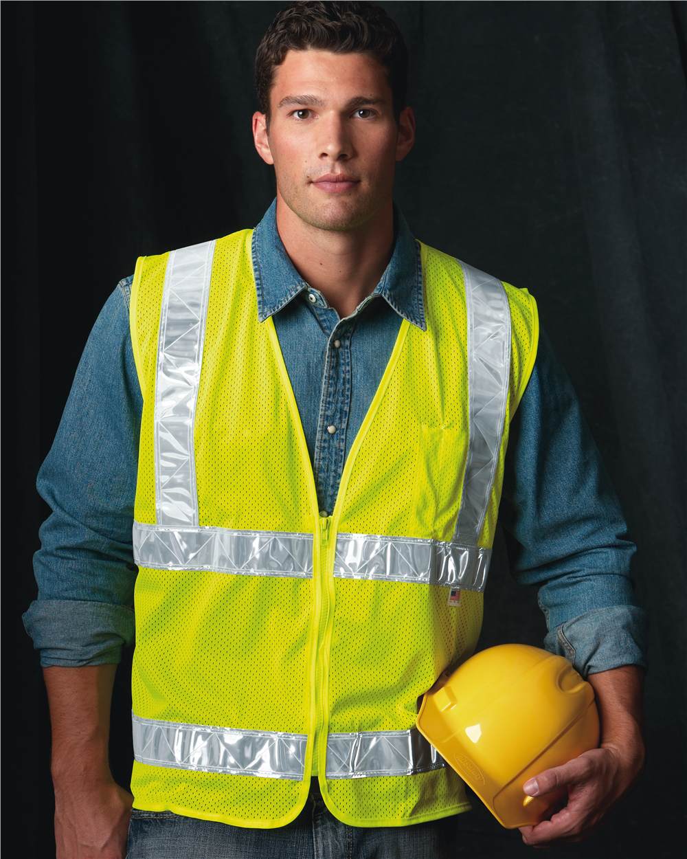 Bayside USA-Made Mesh Safety Vest 3785