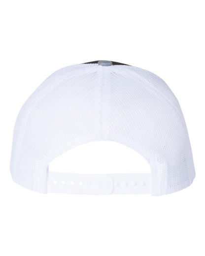 Richardson Snapback Trucker Cap 112 #color_Black/ White/ Heather Grey
