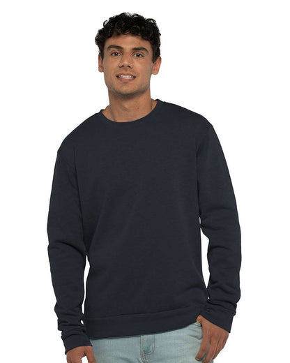 Next Level Malibu Crewneck Sweatshirt 9002 #colormdl_Heather Midnight Navy