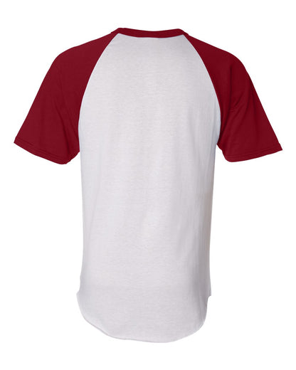 Augusta Sportswear Short Sleeve Baseball Jersey 423 #color_White/ Red