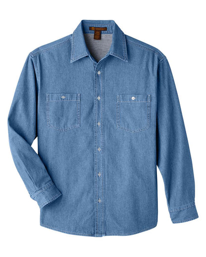 Harriton Unisex Denim Shirt Jacket M540 #color_Light Denim