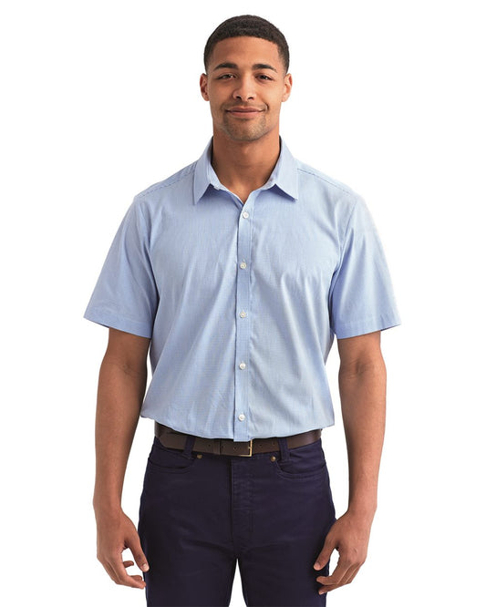 Artisan Collection by Reprime Men's Microcheck Gingham Cotton Shirt RP221