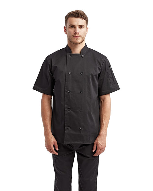 Artisan Collection by Reprime Unisex Short Sleeve Recycled Chef Coat RP656