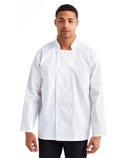 Artisan Collection by Reprime Unisex Ten Studded Front Chef Coat RP665 Artisan Collection by Reprime Unisex Ten Studded Front Chef Coat RP665
