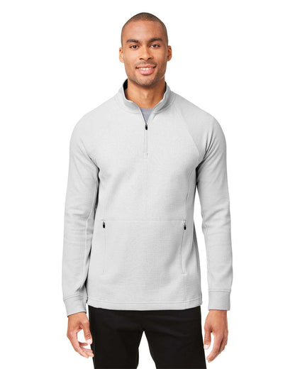 North End Men's Rhythm Waffle Quarter-Zip Pullover NE200 #colormdl_Platinum