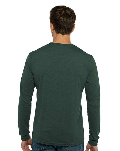 Next Level Sueded Long Sleeve T-Shirt 6411 #colormdl_Heather Forest Green