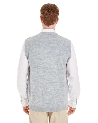 Harriton Men's Pilbloc™ V-Neck Sweater Vest M415 #colormdl_Grey Heather