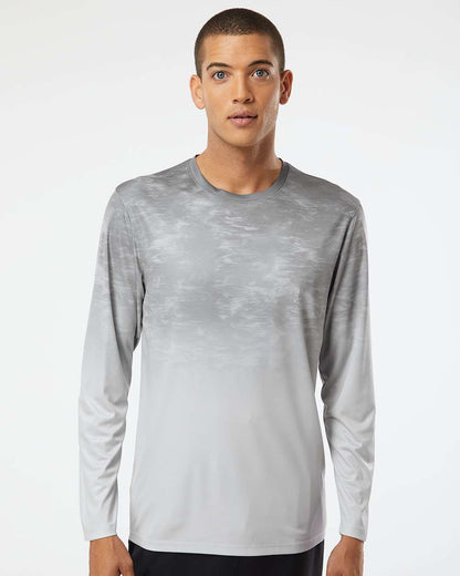 Paragon Unisex Montauk Oceanic Fade Performance Long Sleeve T-Shirt 229 #colormdl_Aluminum Fade