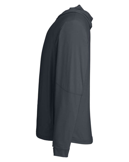North End Unisex JAQ Stretch Performance Hooded Long Sleeve T-Shirt NE105 #color_Carbon
