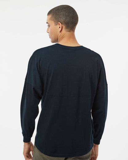 J. America Unisex Game Day Jersey Long Sleeve T-Shirt 8229 #colormdl_Navy