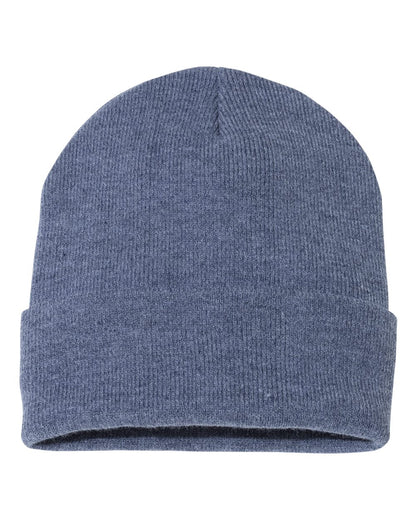 Sportsman 12" Solid Cuffed Beanie SP12 #color_Heather Navy