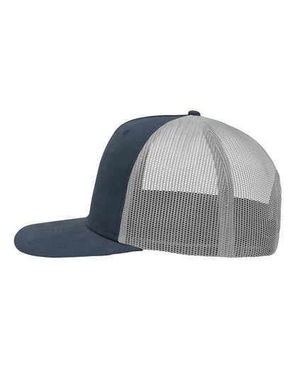 Sportsman Modern Five-Panel Trucker Fit Cap SP1550 #color_Navy/ Grey
