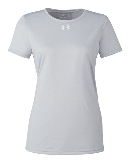 Under Armour Women's Team Tech™ T-Shirt 1376847 #color_Mod Grey Light Heather/ White