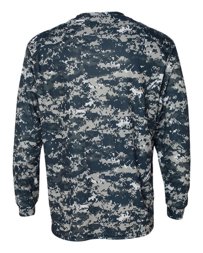 Badger Digital Camo Long Sleeve T-Shirt 4184 #color_Navy Digital