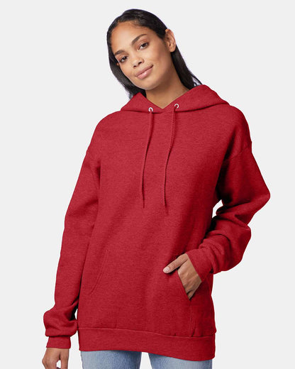 Hanes Unisex EcoSmart® Hooded Sweatshirt P170 #colormdl_Heather Red