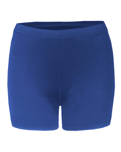 Alleson Athletic Women's Compression 4'' Inseam Shorts 4614 #color_Royal