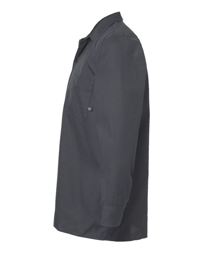 Dickies Men's Tall Industrial Long Sleeve Work Shirt L535T #color_Dark Charcoal