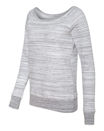 BELLA + CANVAS Women’s Sponge Fleece Wide Neck Sweatshirt 7501 #color_Light Grey Marble