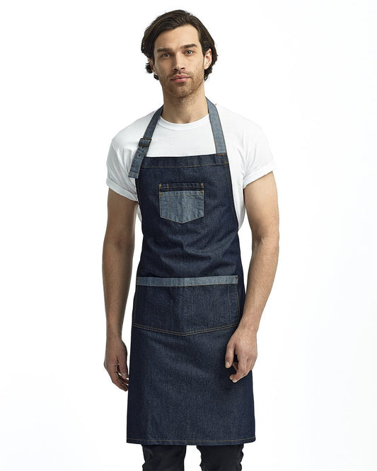 Artisan Collection by Reprime Domain Contrast Denim Bib Apron RP127