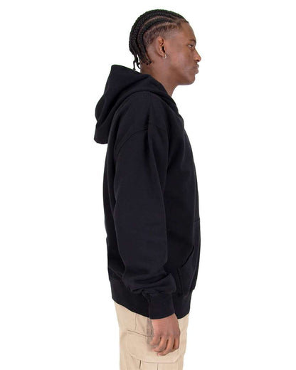 Shaka Wear Men's Garment-Dyed Double-Zip Hooded Sweatshirt SHGDZ #colormdl_Black