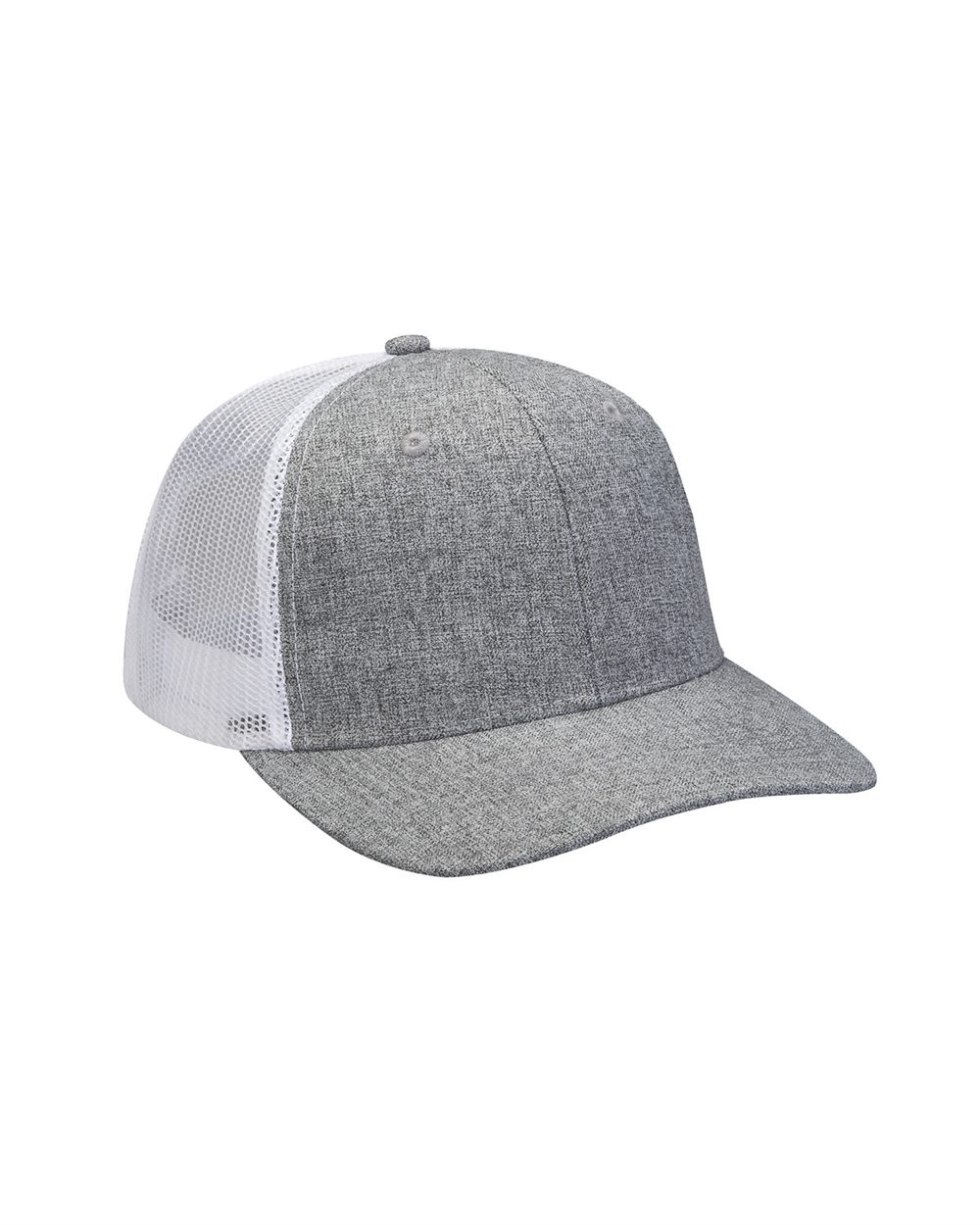 Adams Headwear Heather Woven/Soft Mesh Trucker Style Cap PV102