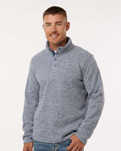 Columbia Men's Alto Pass™ Fleece Half-Snap Pullover 209573 #colormdl_Dark Mountain Heather