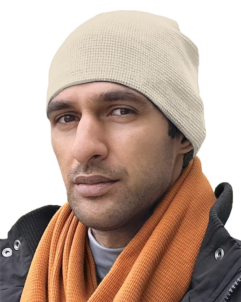 Bayside USA-Made 8" Cotton Thermal Beanie 3835