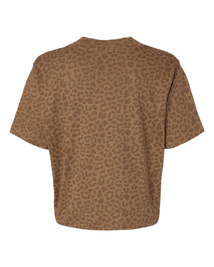 LAT Women's Boxy Tee 3518 #color_Brown Leopard