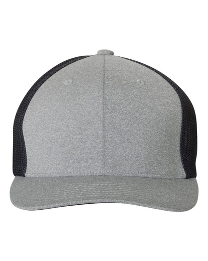 Flexfit Mélange Trucker Cap 6311 #color_Heather Grey/ Navy