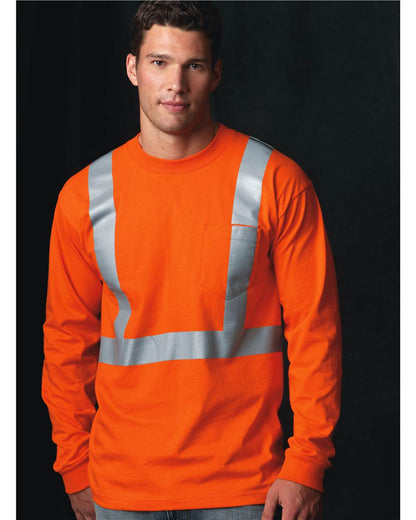 Bayside Unisex USA-Made High Visibility Long Sleeve Pocket T-Shirt 3781 Bayside Unisex USA-Made High Visibility Long Sleeve Pocket T-Shirt 3781
