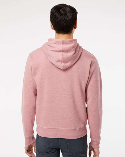 J. America Men's Triblend Fleece Hooded Sweatshirt 8871 #colormdl_Dusty Rose Triblend