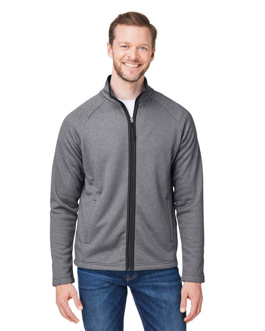 CORE365 Men's Venture Heathered Stripe Full-Zip CE72