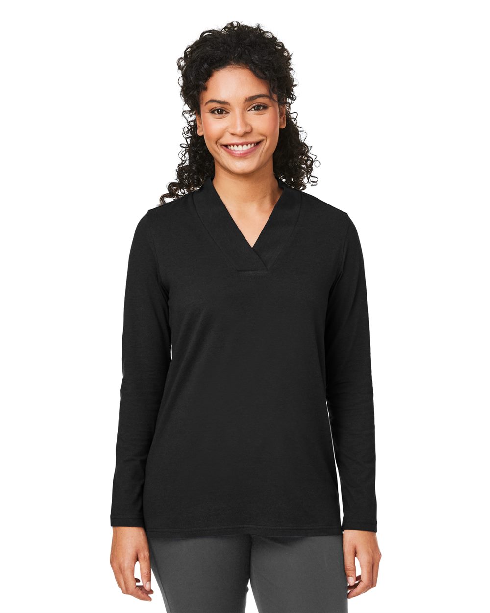 Devon & Jones Women's Raleigh Shawl Collar Knit Top DP121W