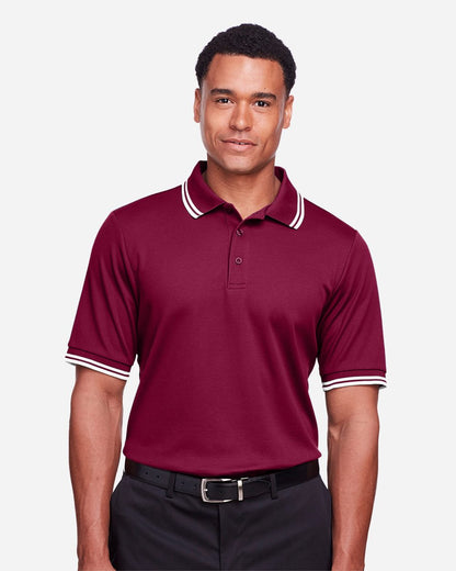 Devon & Jones Men's CrownLux Performance® Plaited Tipped Polo DG20C Devon &amp; Jones Men&#39;s CrownLux Performance® Plaited Tipped Polo DG20C