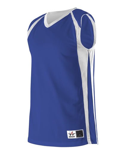 Alleson Athletic Women's Reversible Basketball Jersey 54MMRW #color_Royal/ White