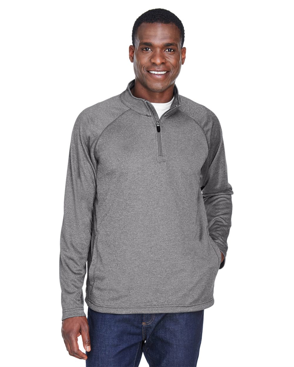 Devon & Jones Men's Stretch Tech-Shell® Compass Quarter-Zip Pullover DG440