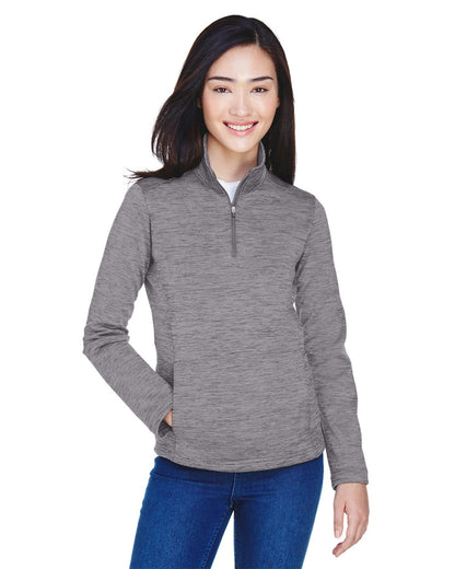 Devon & Jones Women's Newbury Mélange Fleece Quarter-Zip Pullover DG798W Devon &amp; Jones Women&#39;s Newbury Mélange Fleece Quarter-Zip Pullover DG798W