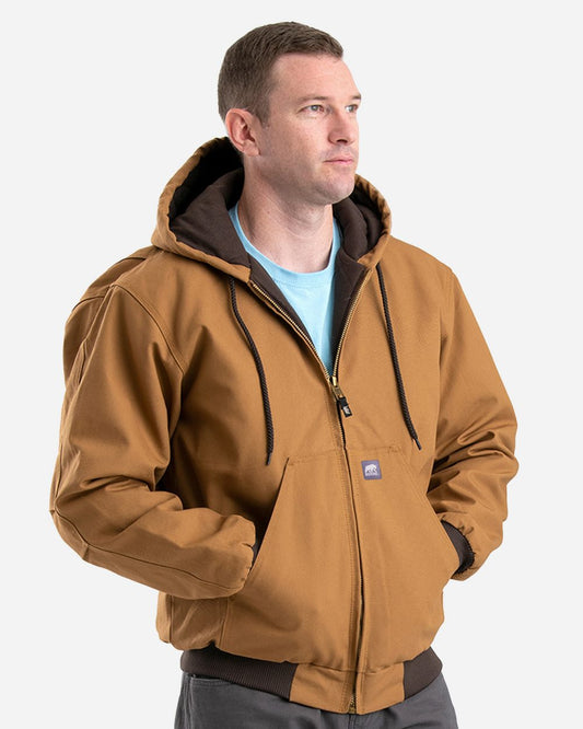 Berne Apparel Men's Tall Highland Washed Cotton Duck Hooded Jacket HJ51T