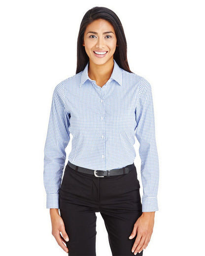 Devon & Jones Women's CrownLux Performance® Micro Windowpane Woven Dress Shirt DG540W Devon &amp; Jones Women&#39;s CrownLux Performance® Micro Windowpane Woven Dress Shirt DG540W