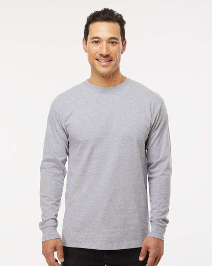M&O Unisex Gold Soft Touch Long Sleeve T-Shirt 4820 #colormdl_Athletic Grey
